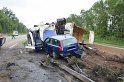 LKW umgestuerzt A 1 Rich Saarbruecken P010